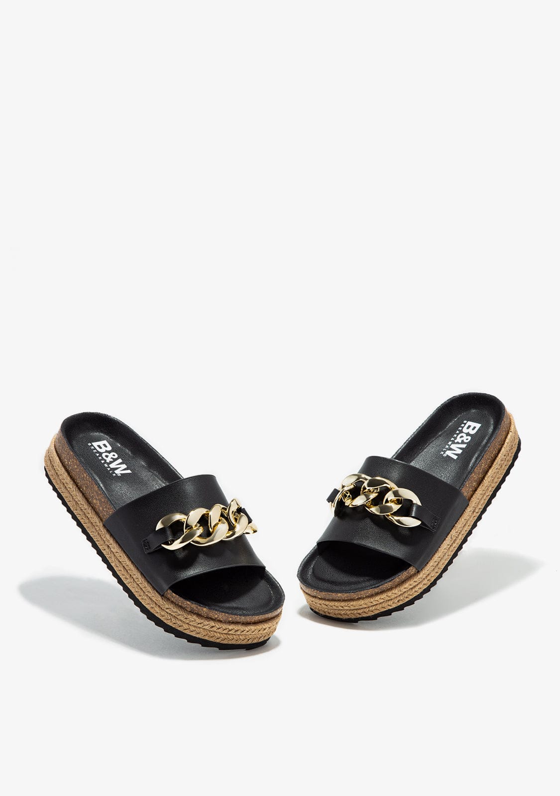 Break & Walk Sandalias Abiertas Plataforma Negro