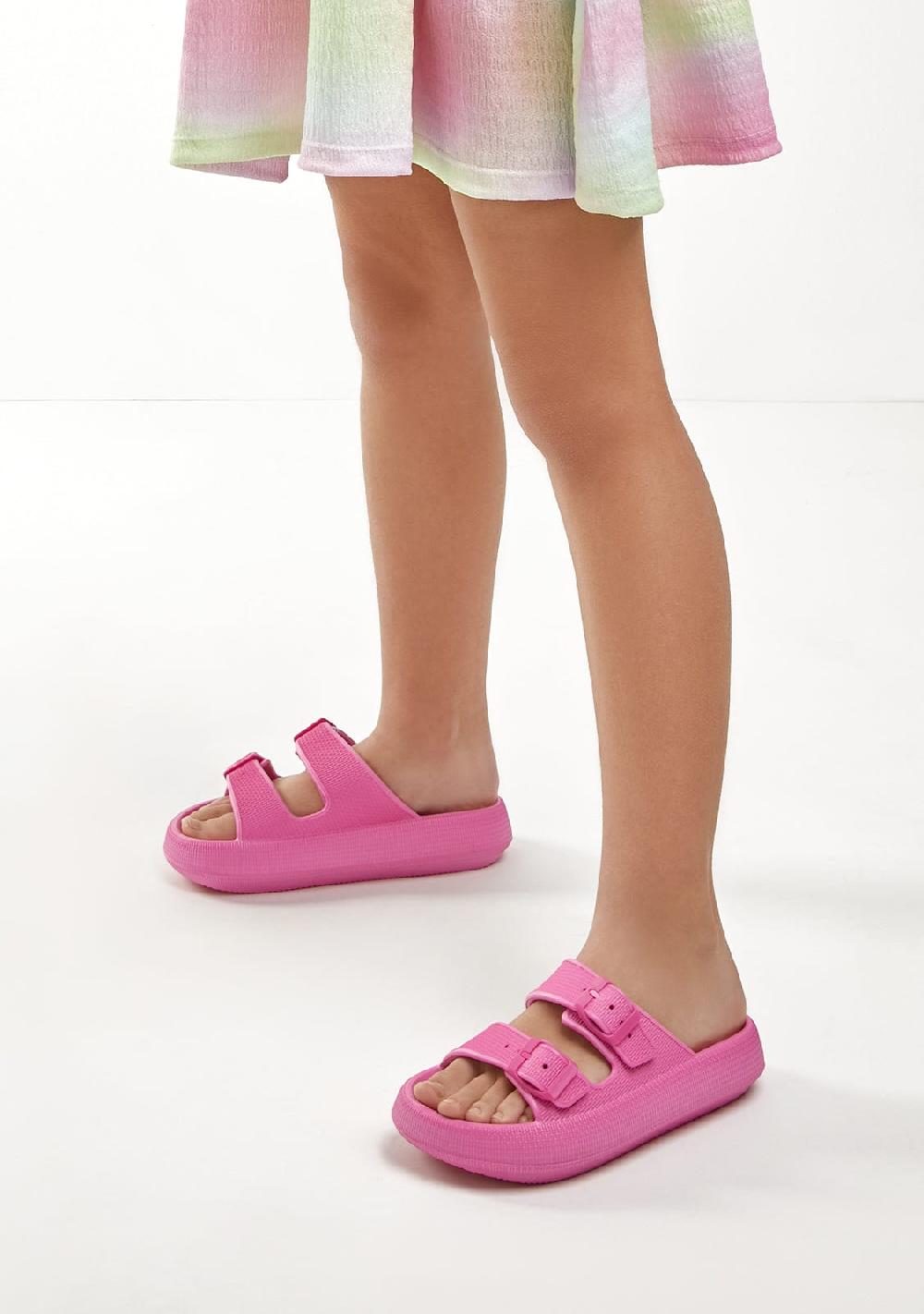 Break & Walk Sandalias Doble Hebilla Bio Fucsia