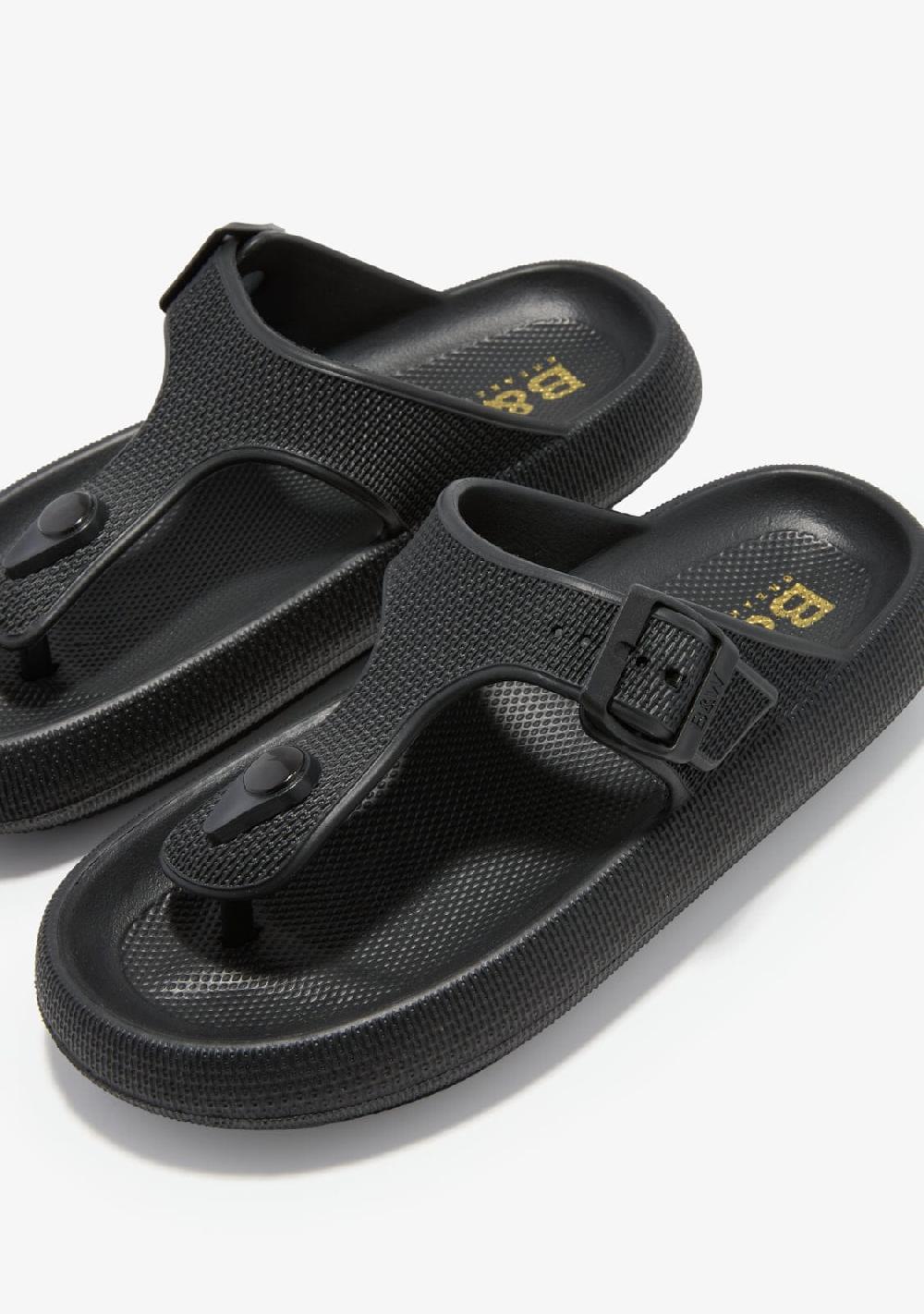 Break & Walk Sandalias Hebilla Negro