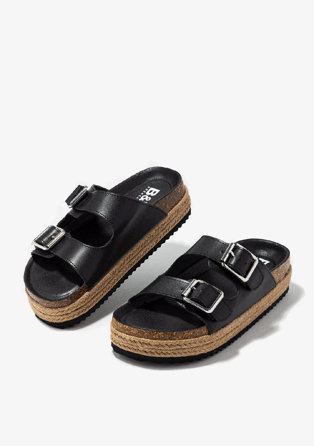 Break & walk Sandalias Hebilla Plataforma Negro