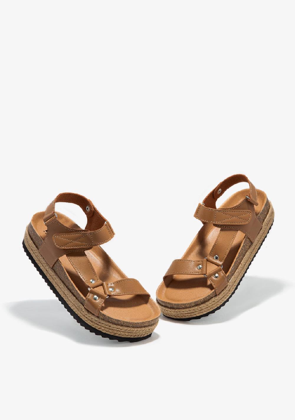 Break & Walk Sandalias Plataforma Taupe