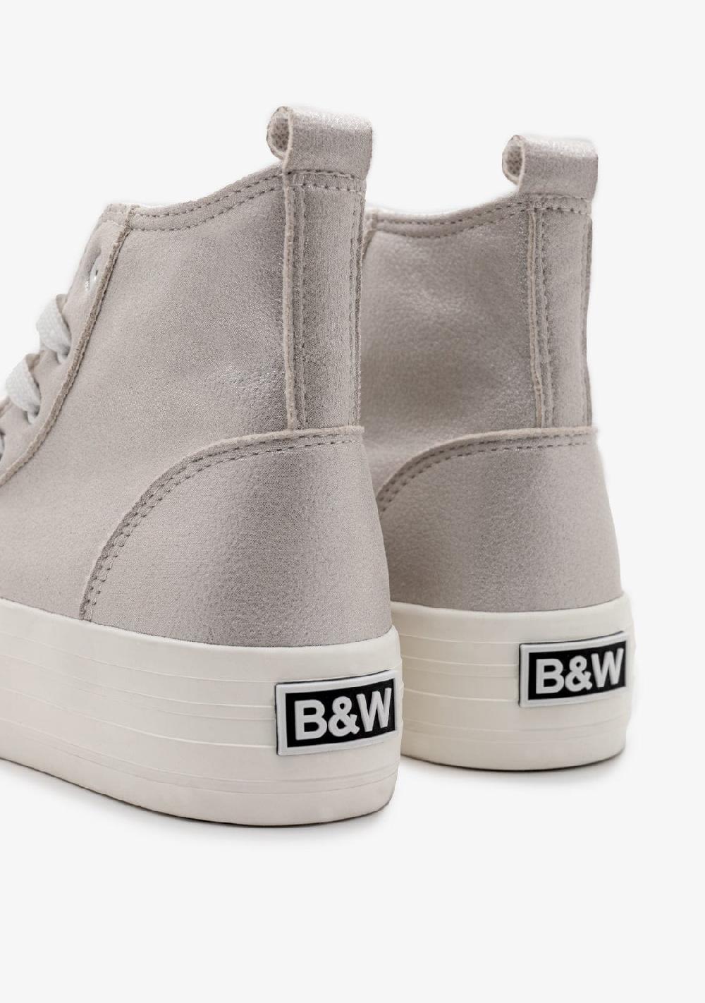 Break & Walk Zapatillas Altas Brillantes Plata