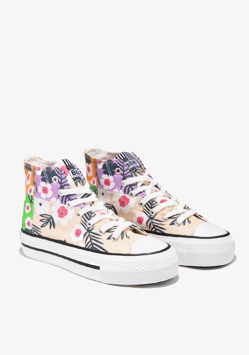 Break & Walk Zapatillas Altas Flores Lona Multicolor