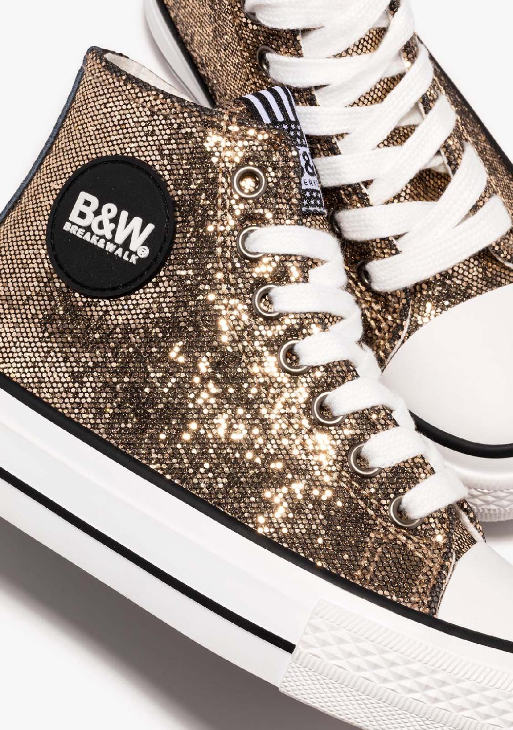 Break & Walk Zapatillas Altas Glitter Oro