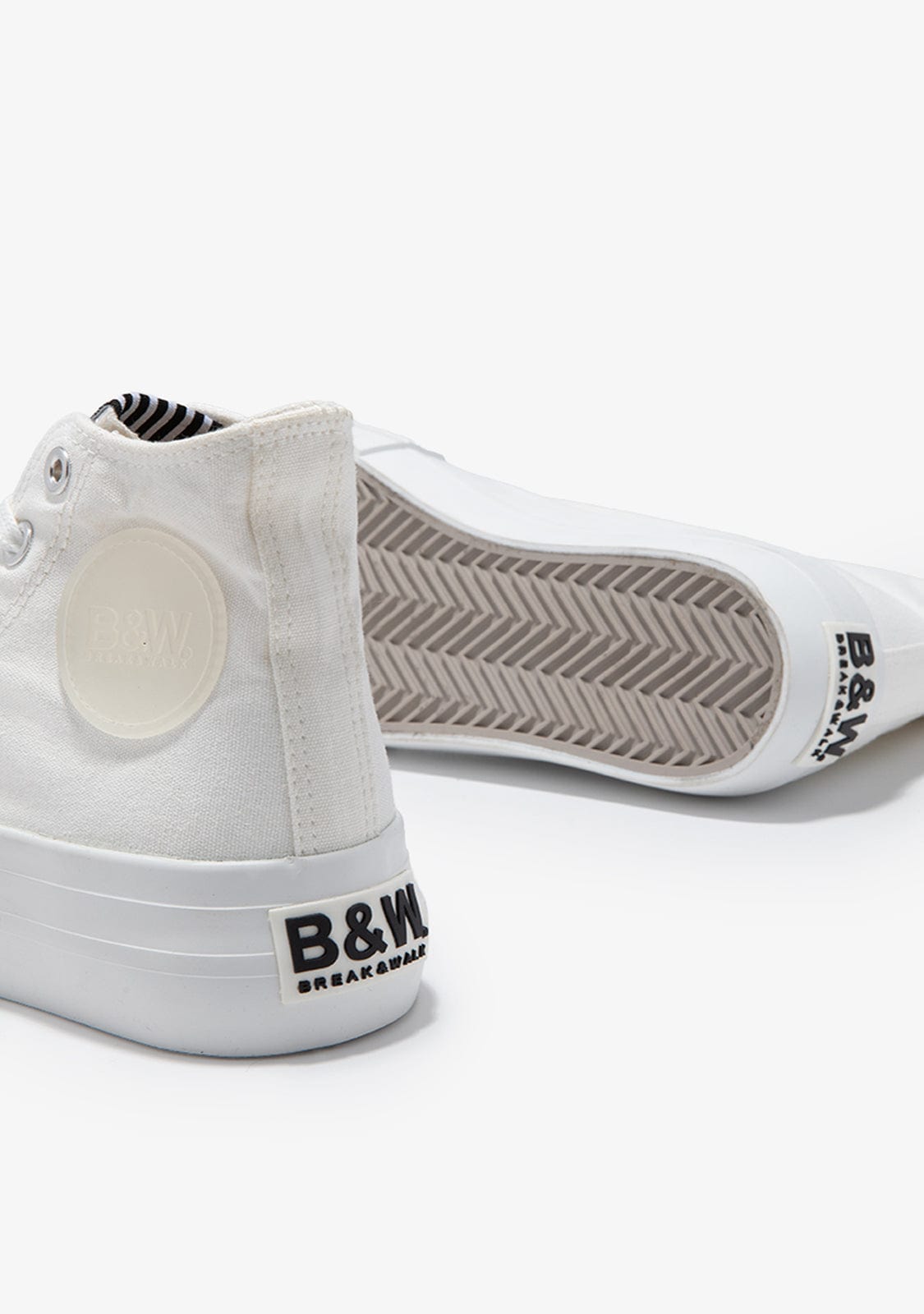 Break & Walk Zapatillas Altas Lona Plataforma Blanco