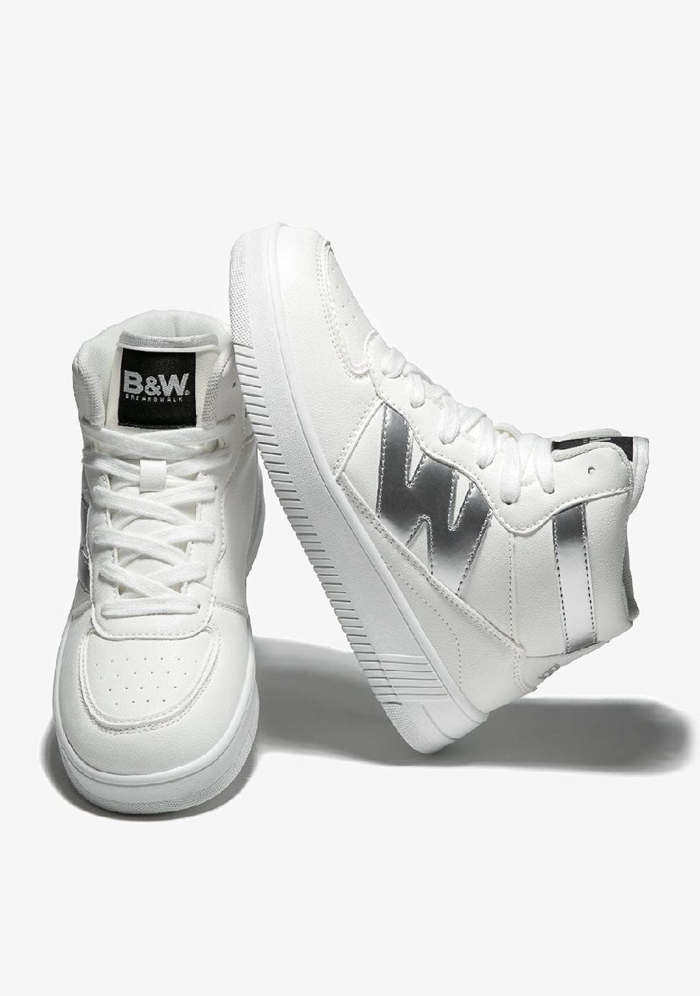 Break & Walk Zapatillas Altas Napa Blanco Plata