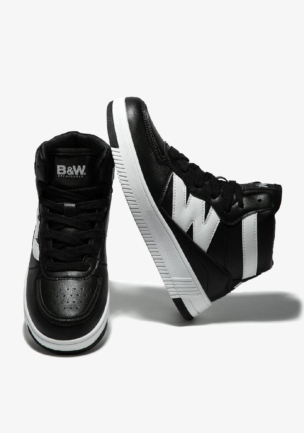 Break & Walk Zapatillas Altas Napa Negro Blanco