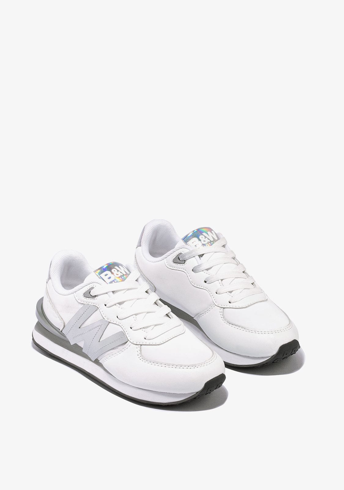 Break & walk Zapatillas B&W Blanco Plata