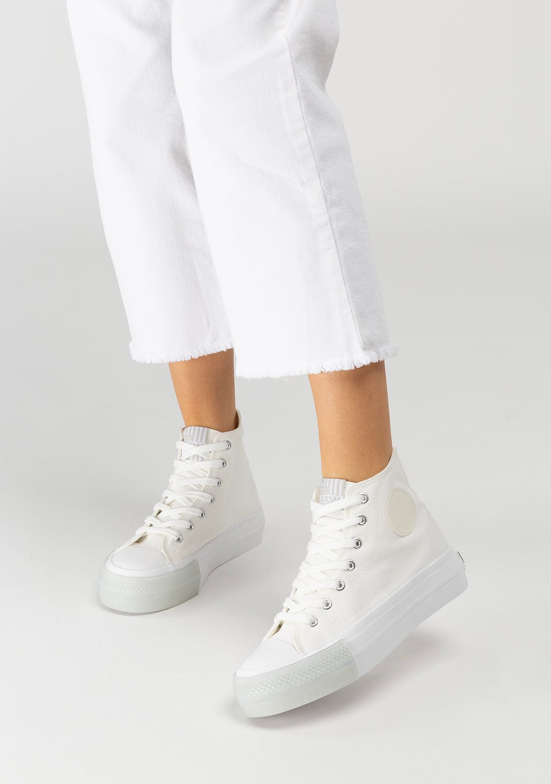 Break & Walk Zapatillas Basic Hi-Top Blancas De Lona