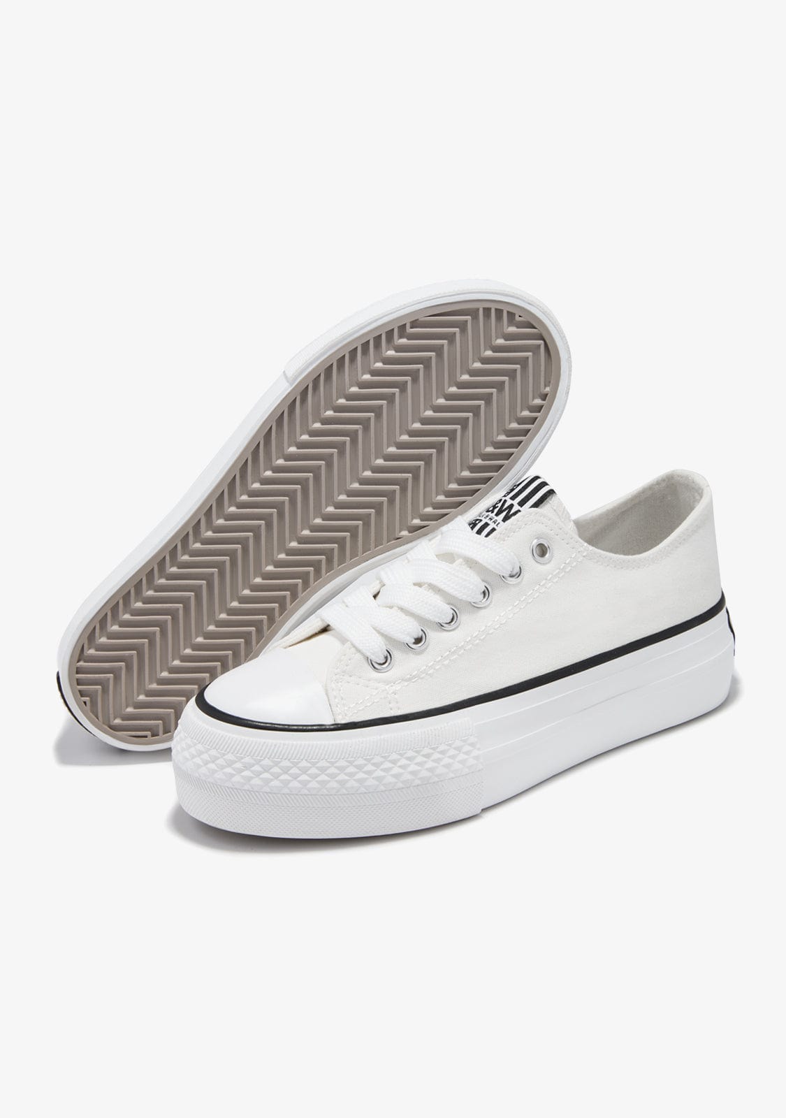 Break & Walk Zapatillas Lona Plataforma Blanco