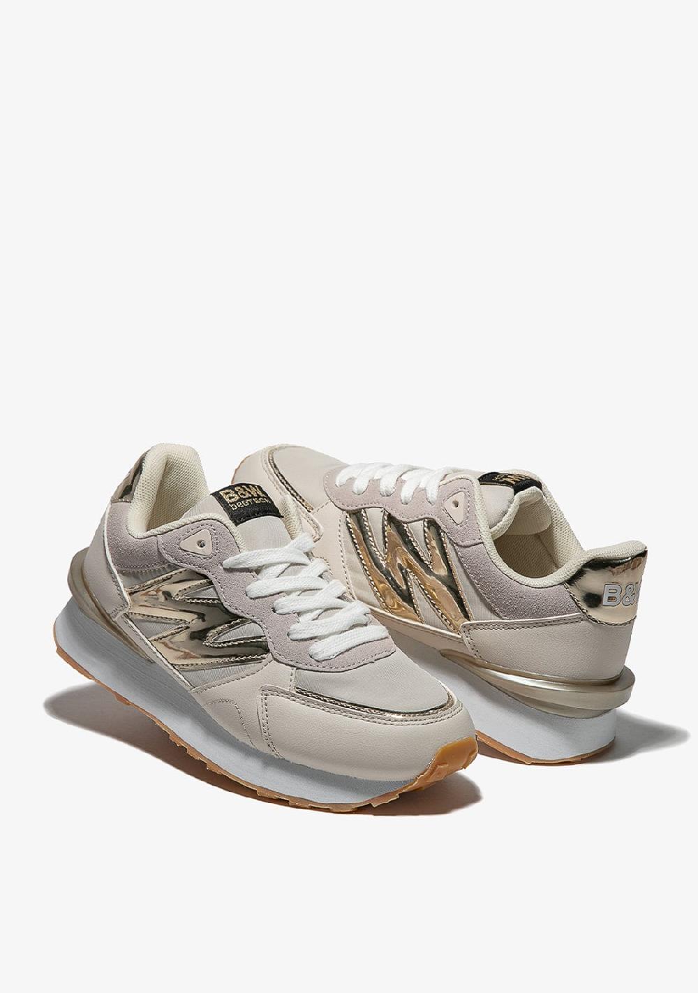 Break & Walk Zapatillas Metalizado Napa Beige