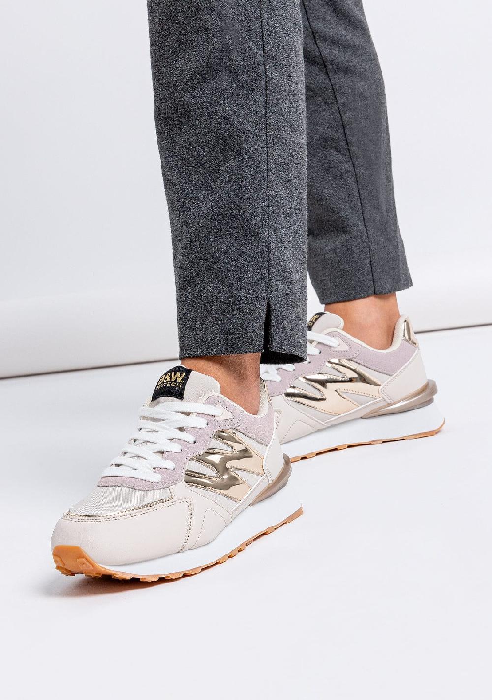 Break & Walk Zapatillas Metalizado Napa Beige