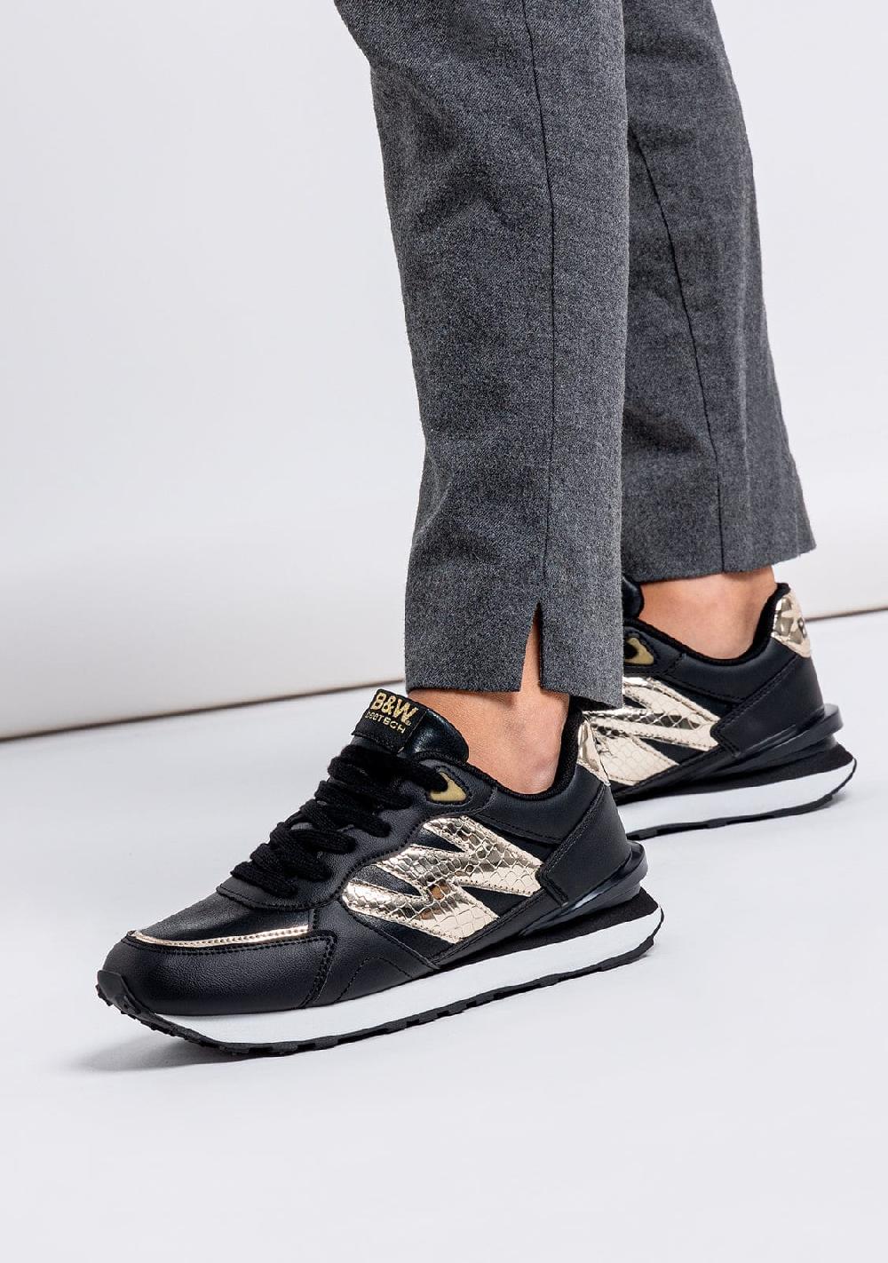 Break & Walk Zapatillas Metalizado Napa Negro