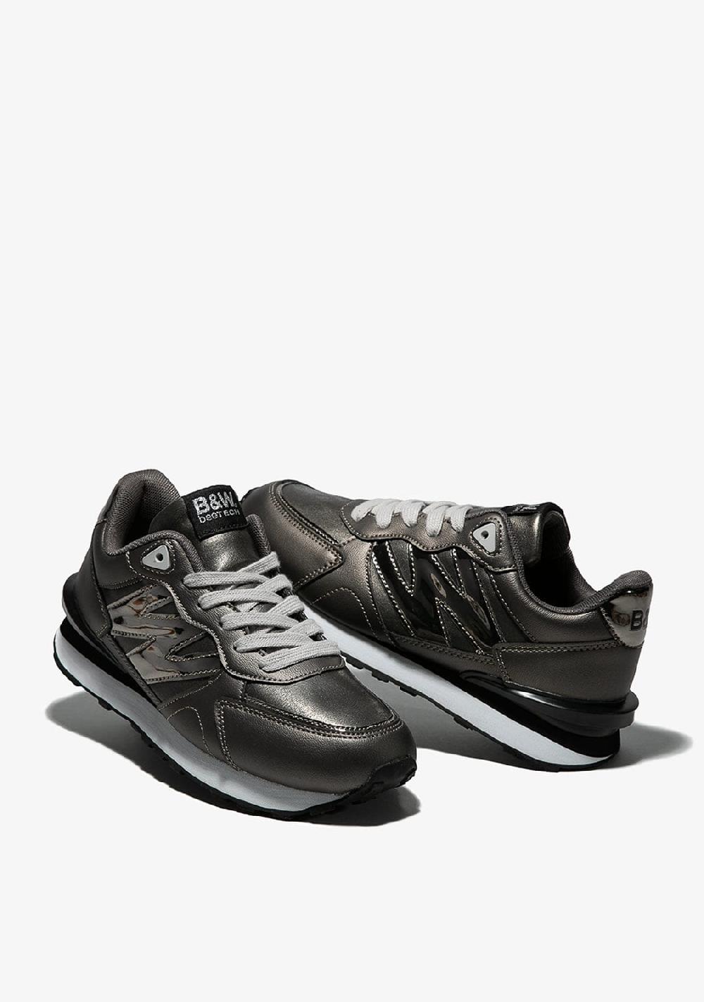 Break & Walk Zapatillas Metalizado Napa Plomo