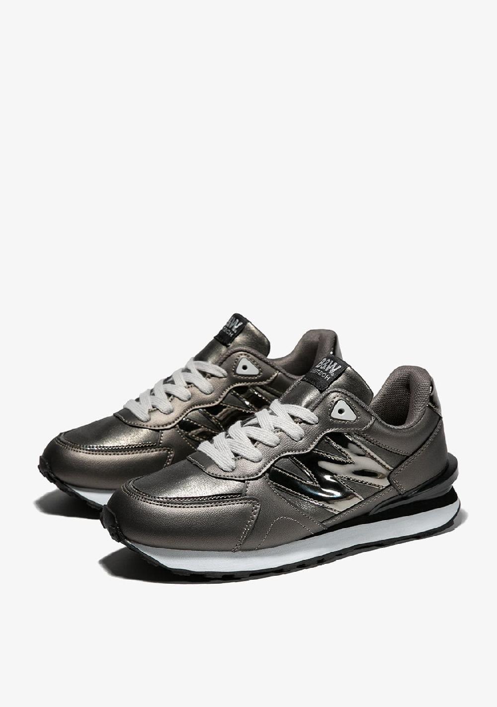 Break & walk Zapatillas Metalizado Napa Plomo