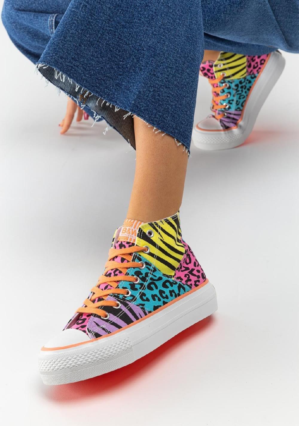 Break & Walk Zapatillas Altas Animal Print Lona Multicolor