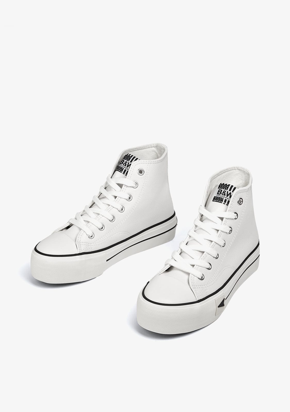 Break & Walk Zapatillas Bay High Top Plataforma Blanco Nappa