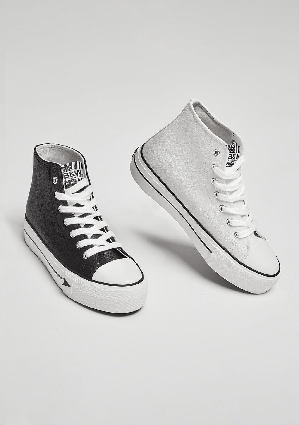 Break & Walk Zapatillas Bay High Top Plataforma Blanco Nappa