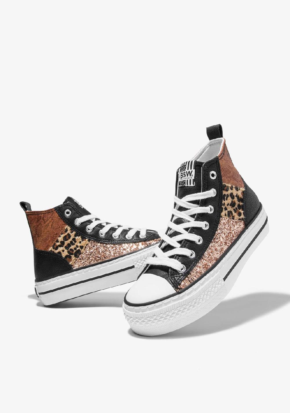 Break & Walk Zapatillas Hi-Top Leo Con Estampado Negro