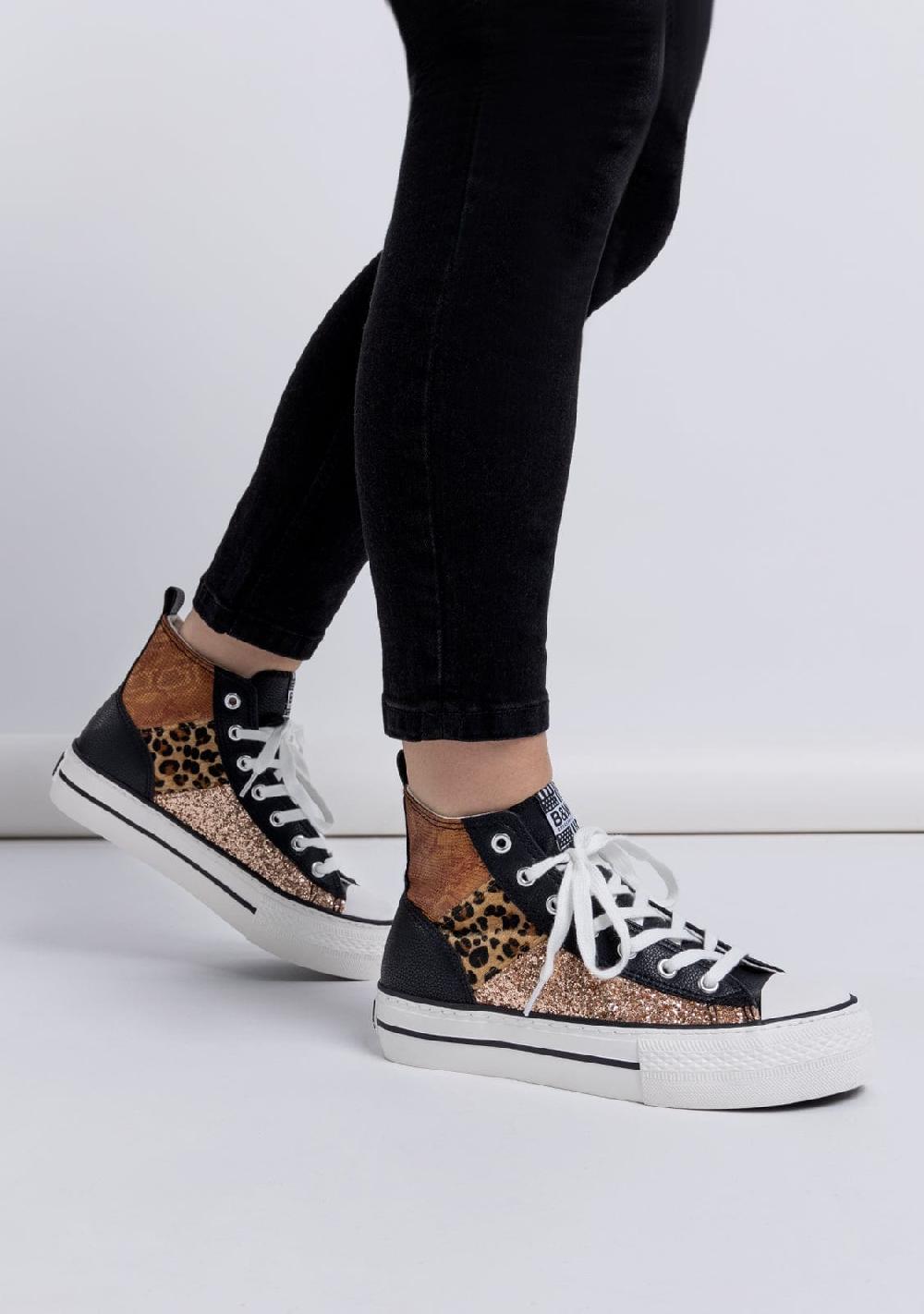 Break & Walk Zapatillas Hi-Top Leo Con Estampado Negro