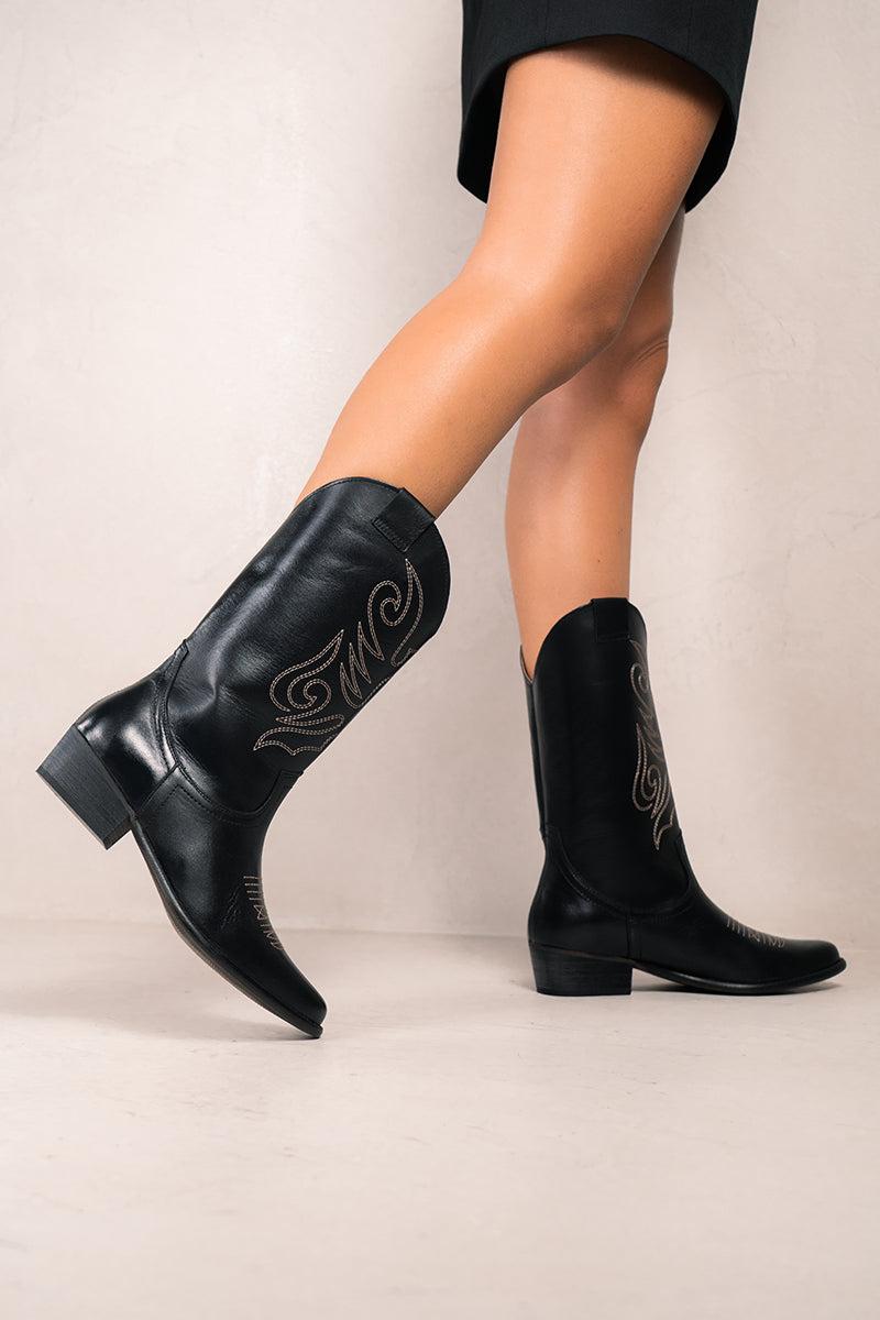 Bryan Shoes Negro Bordado - JANDRA