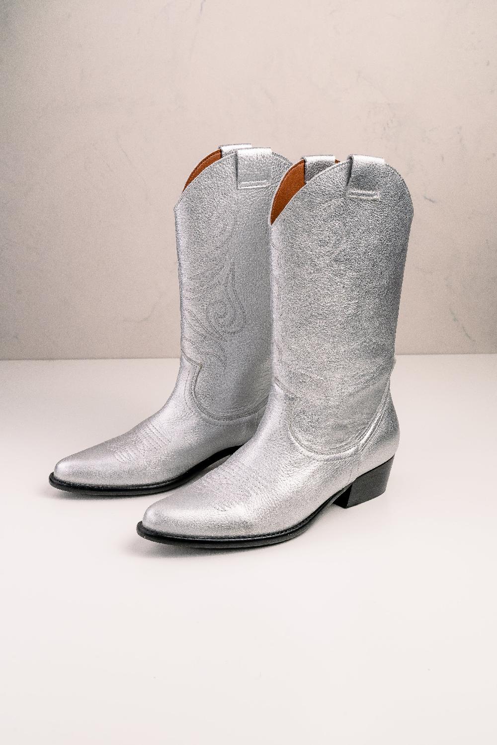 Bryan Shoes Plata Bordado - JANDRA