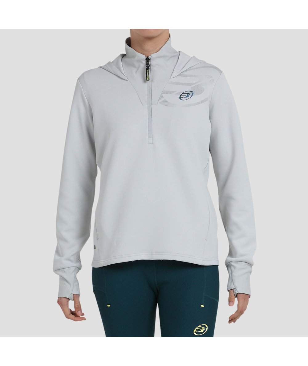Bullpadel SUDADERA BULLPADEL OJALA GRIS CLARO