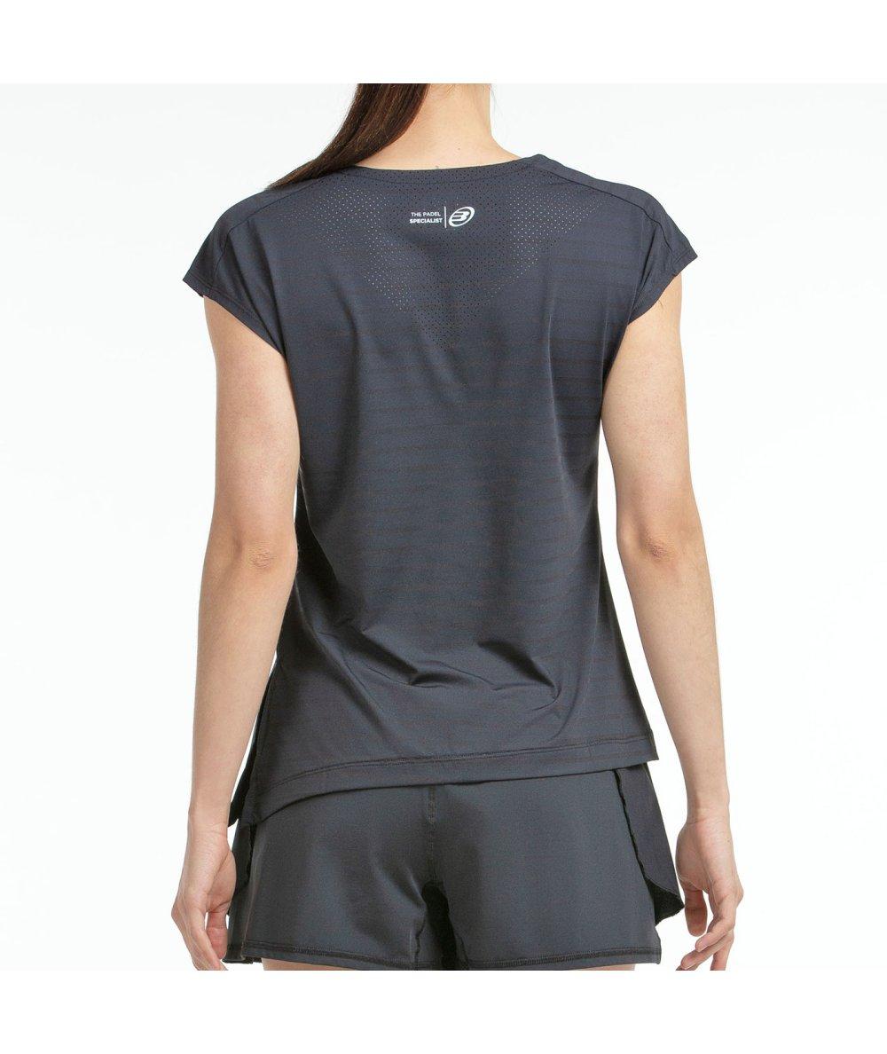 Bullpadel CAMISETA BULLPADEL ADOROS NEGRO TEJIDO BICOLOR