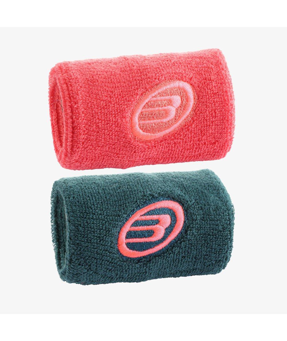 Bullpadel MUÑEQUERA BULLPADEL BPMU235 FW CORAL/VERDE BOSQUE