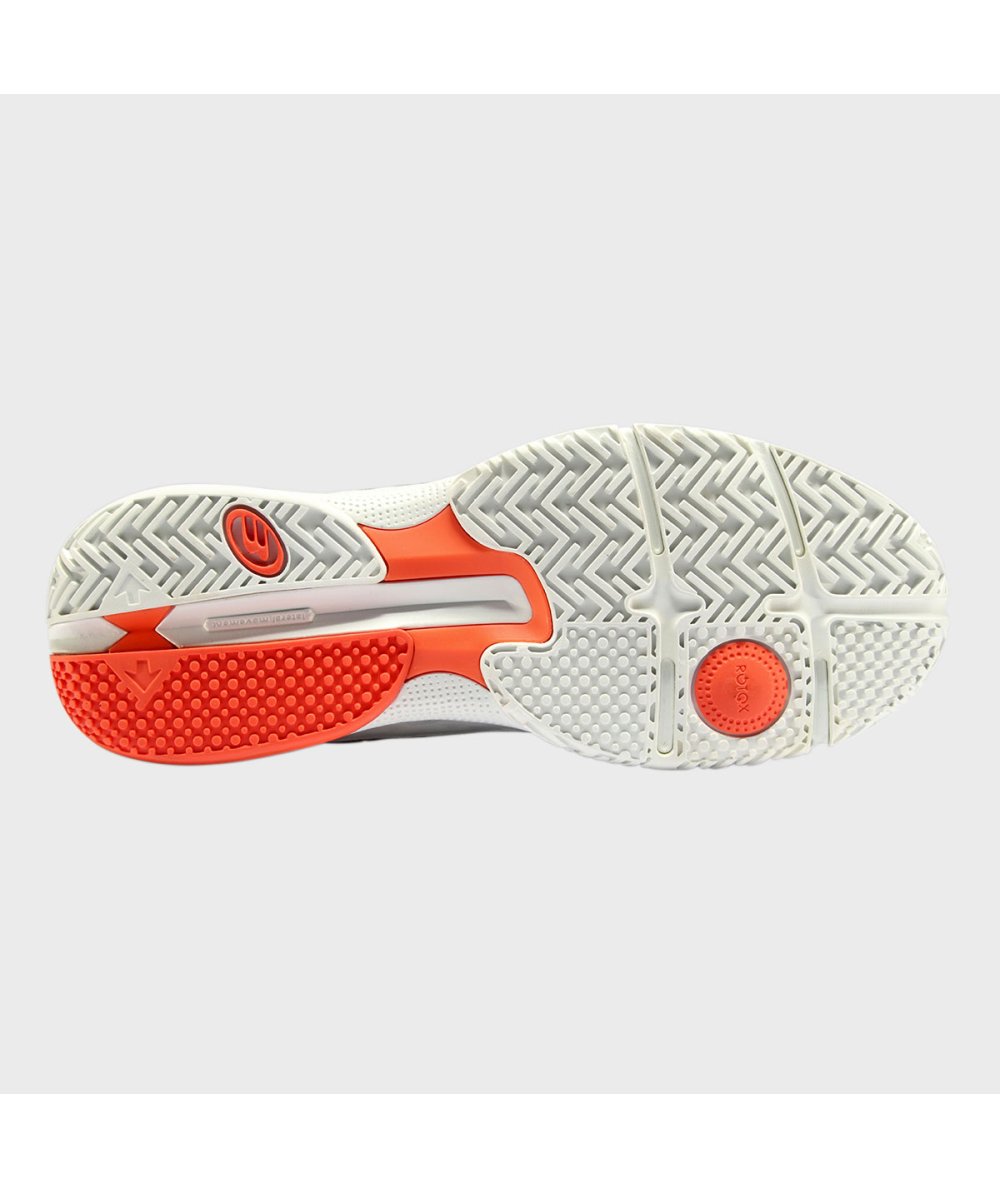 Bullpadel ZAPATILLA BULLPADEL FLOW 24I BLANCO Y NARANJA