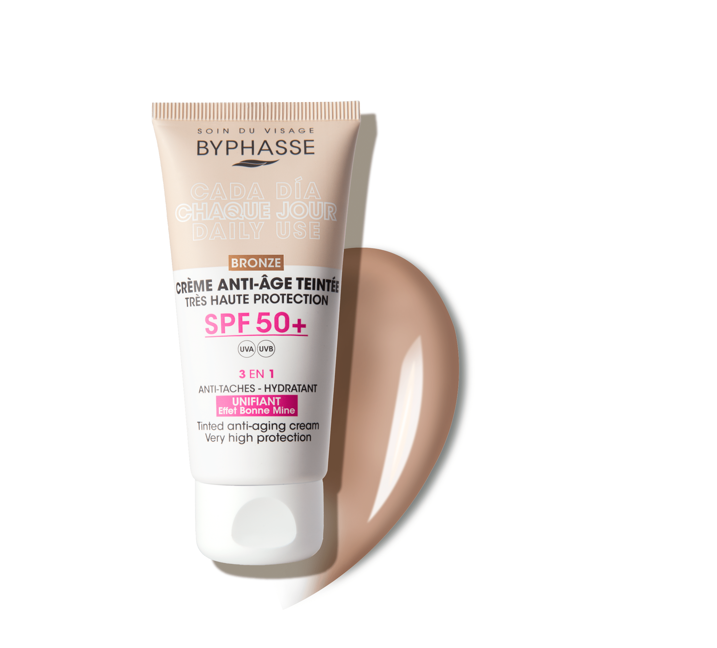 Byphasse ANTI-AGING FACE CREAMSPF 50+ TINTED BRONZE 50ML