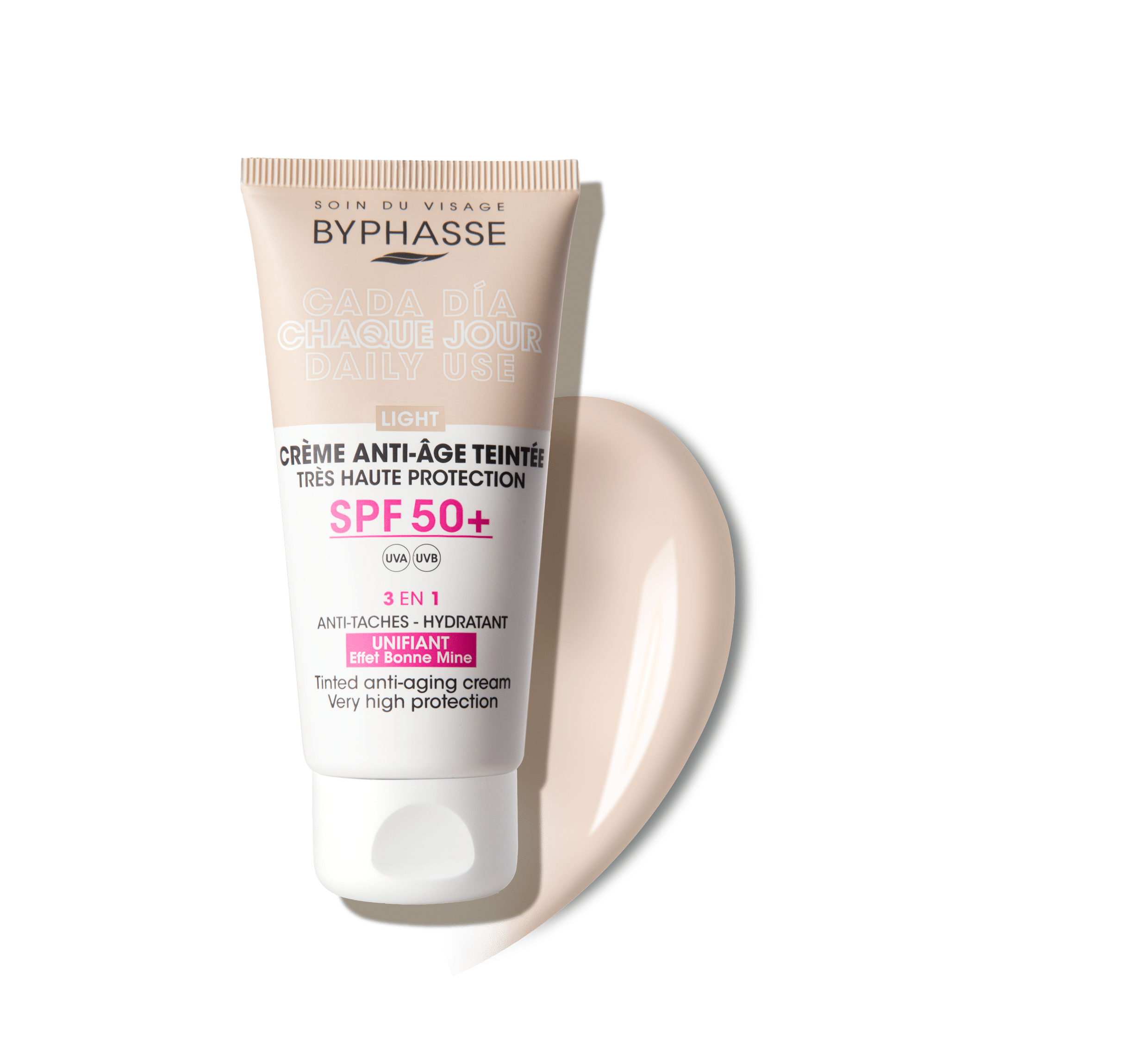 Byphasse ANTI-AGING FACE CREAMSPF 50+ TINTED LIGHT 50ML