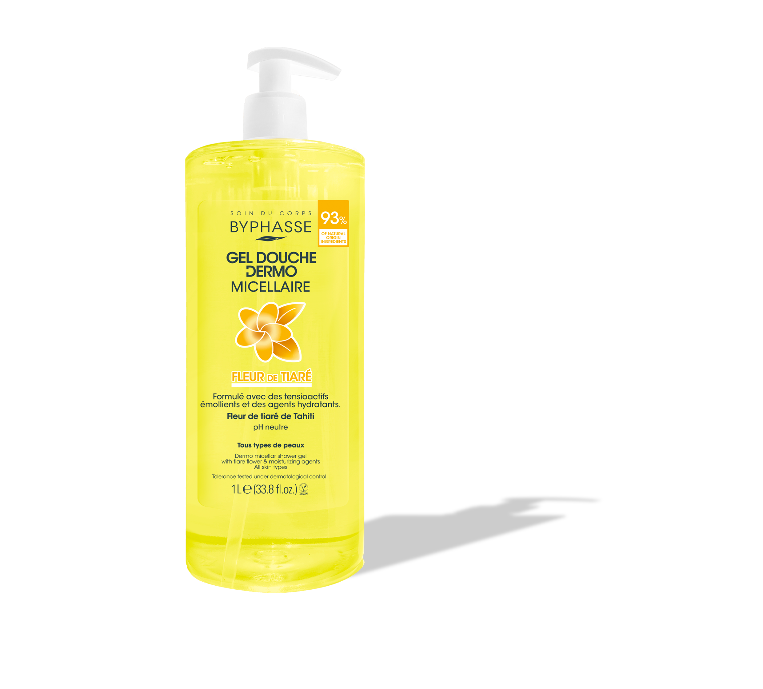 Byphasse DERMO MICELLAR SHOWER GEL TIARE FLOWER 1L