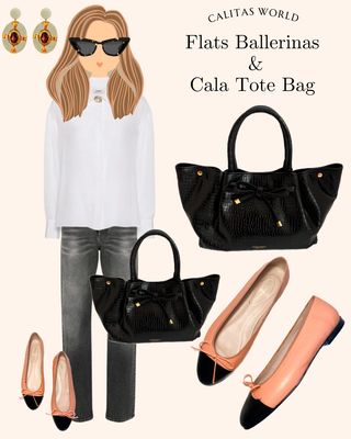 Calita Shoes BALLERINAS FLATS PINK MELON PELLE (MUDEJAR 4061) R630 BLACK TOE