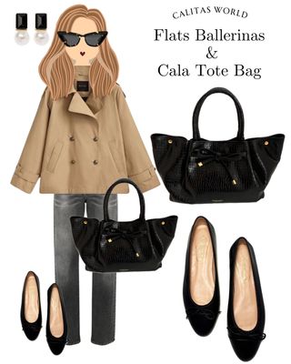 Calita Shoes BALLERINAS FLATS BLACK PELLE