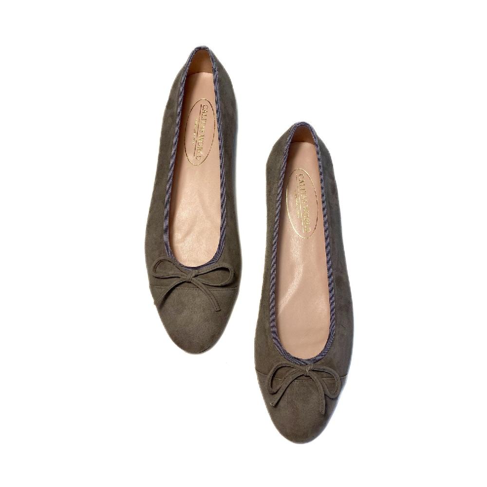 Calita Shoes BALLERINAS FLATS GREY SUEDE