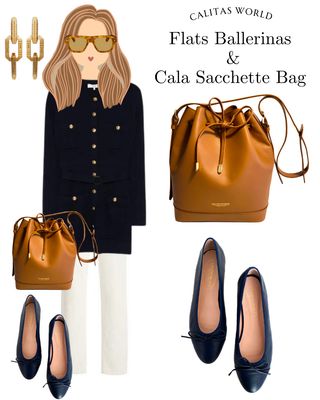 Calita Shoes BALLERINAS FLATS NAVY PELLE