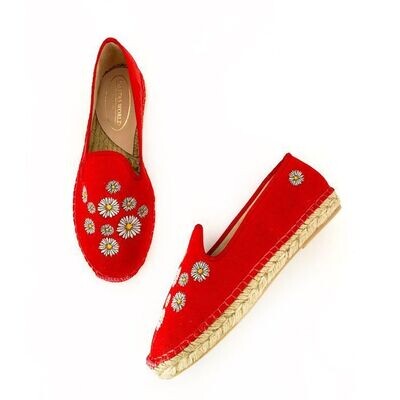 Calita Shoes ​ESPADRILLES RED DAISIES