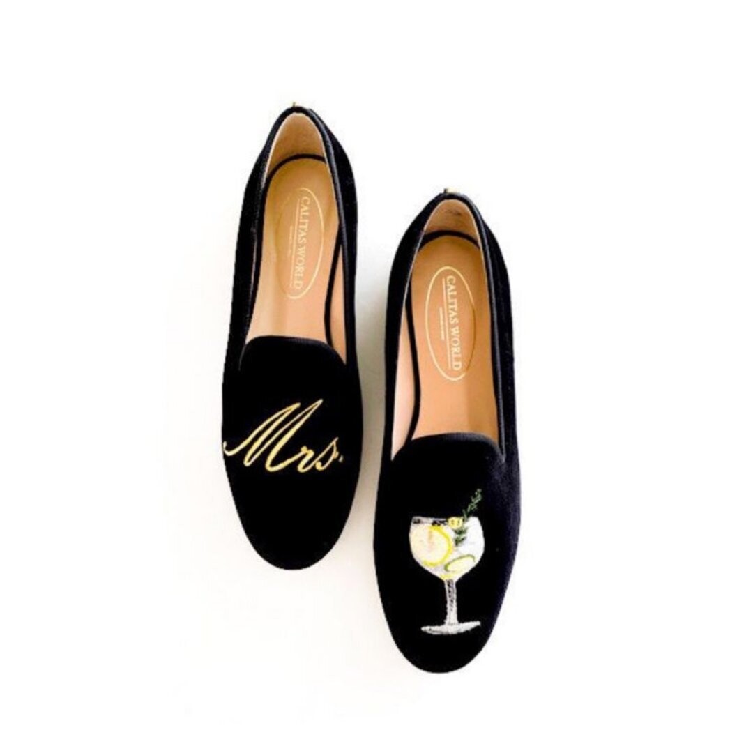 Calita Shoes ​LOAFERS BLACK VELVET MRS. GINTONIC