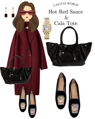 Calita Shoes ​LOAFERS BLACK VELVET RED HOT SAUCE