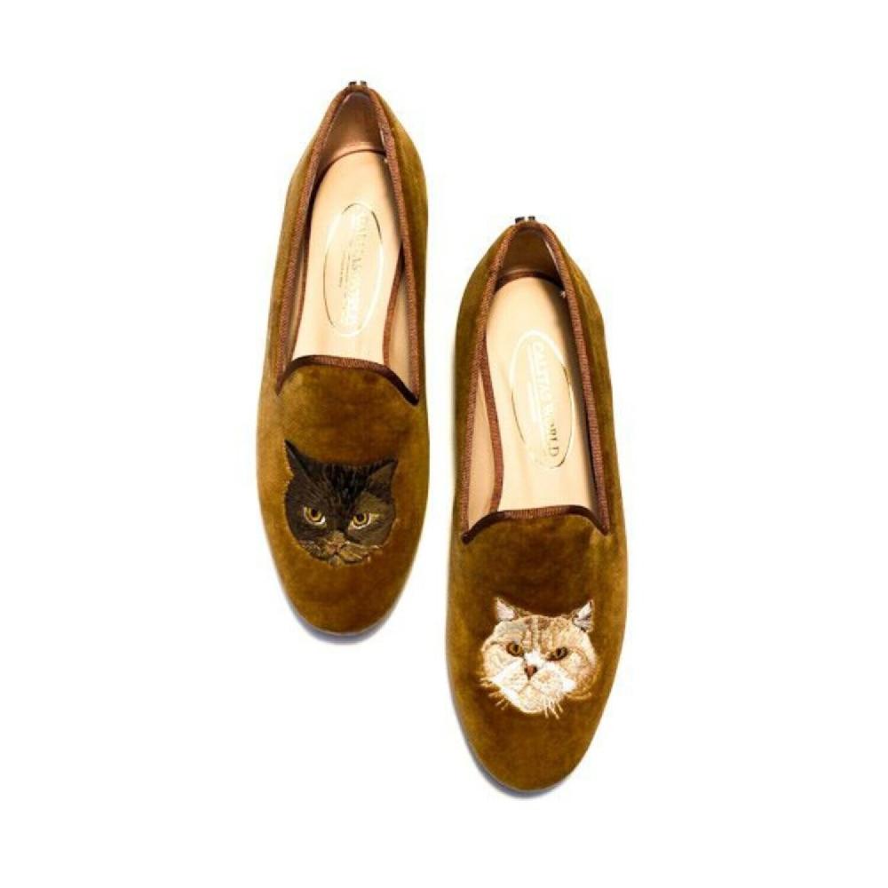 Calita Shoes ​LOAFERS BROWN 16TX VELVET CATS