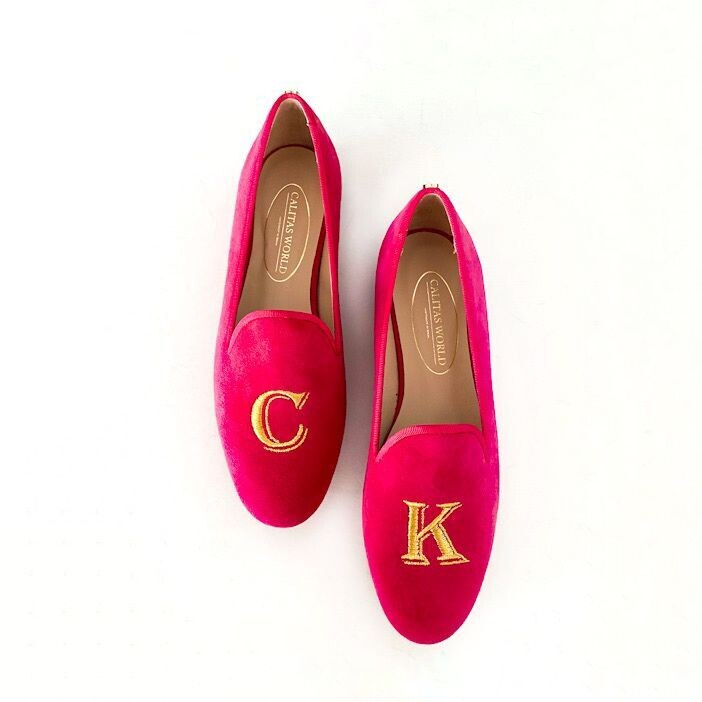 Calita Shoes LOAFERS FUCHSIA SUEDE​ ALICE MONOGRAM