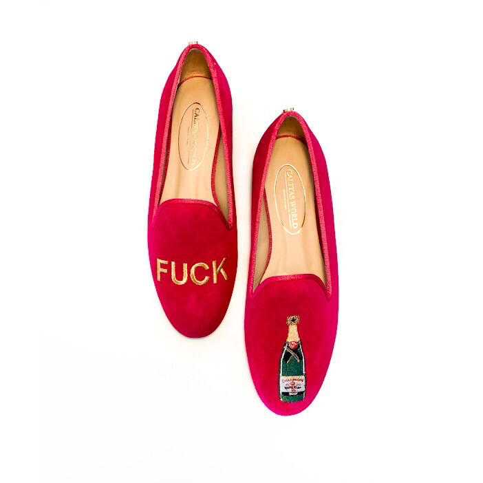 Calita Shoes LOAFERS FUCHSIA SUEDE​ F CHAMPAGNE