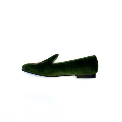 Calita Shoes ​LOAFERS GREEN 7ACO VELVET CATS
