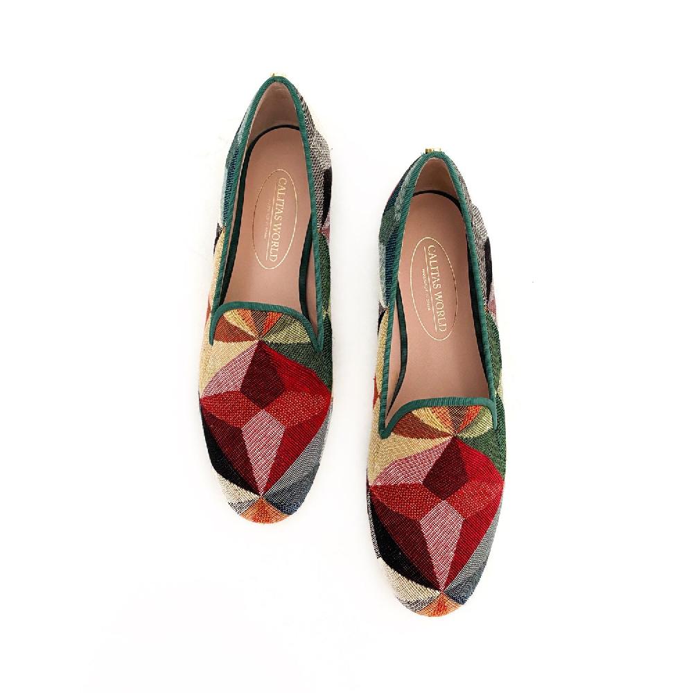 Calita Shoes LOAFERS JACQUARD MULTICOLOR DIAMOND