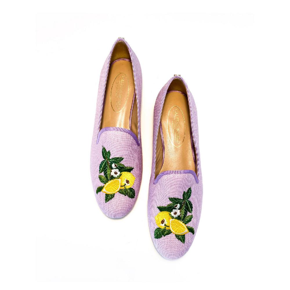 Calita Shoes ​LOAFERS LAVENDER LINEN LEMON TREE