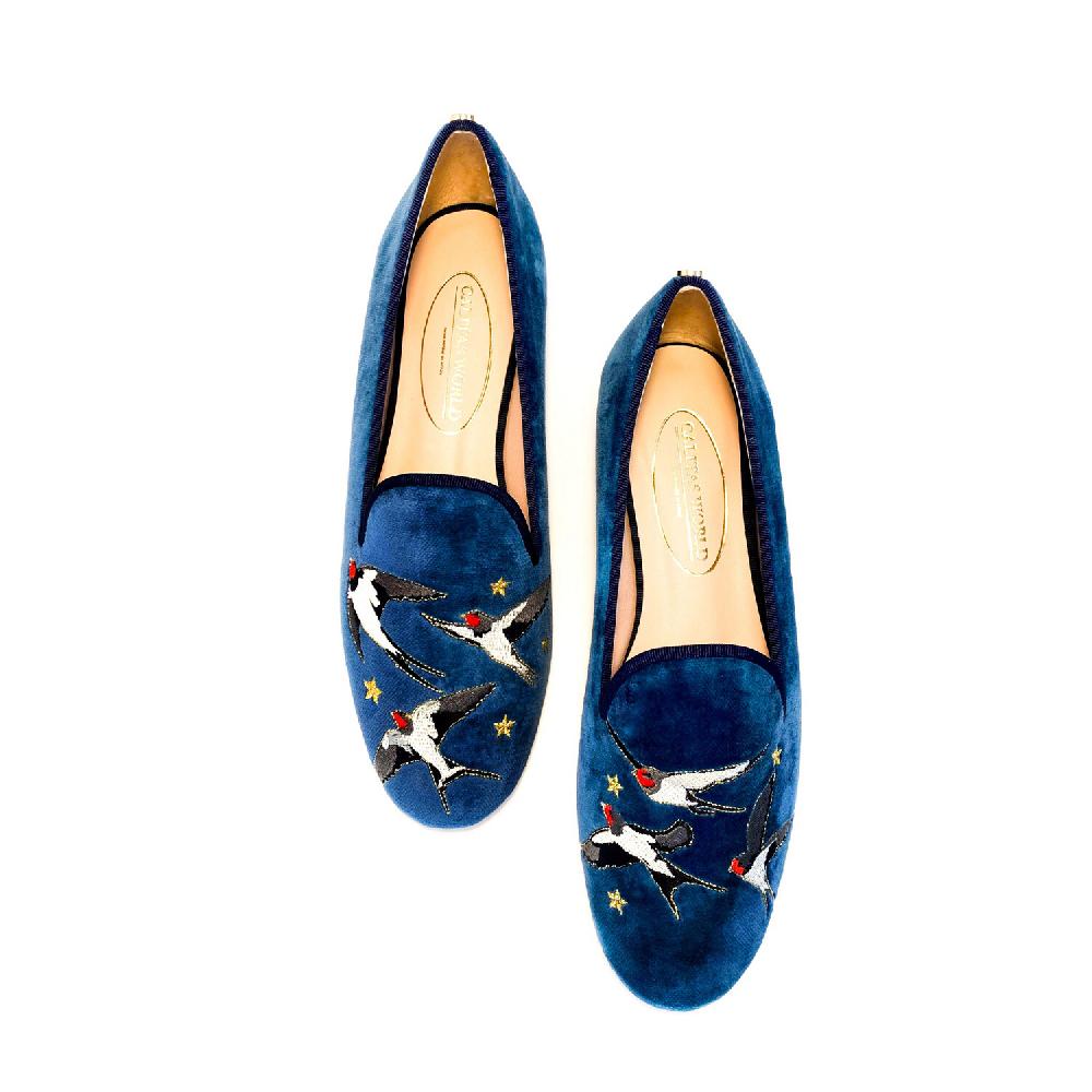 Calita Shoes LOAFERS MARINO 01TX VELVET ​SWALLOWS
