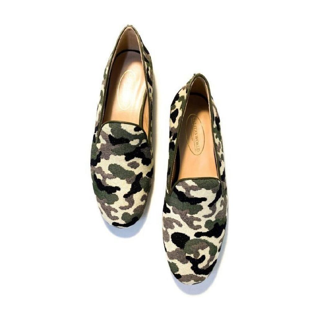 Calita Shoes ​LOAFERS MEN CAMOUFLAGE NEEDLEPOINT