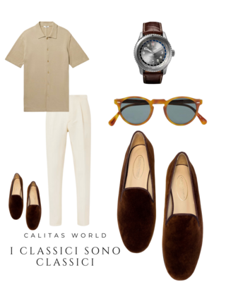 Calita Shoes ​LOAFERS MEN CHOCOLATE BROWN VELVET