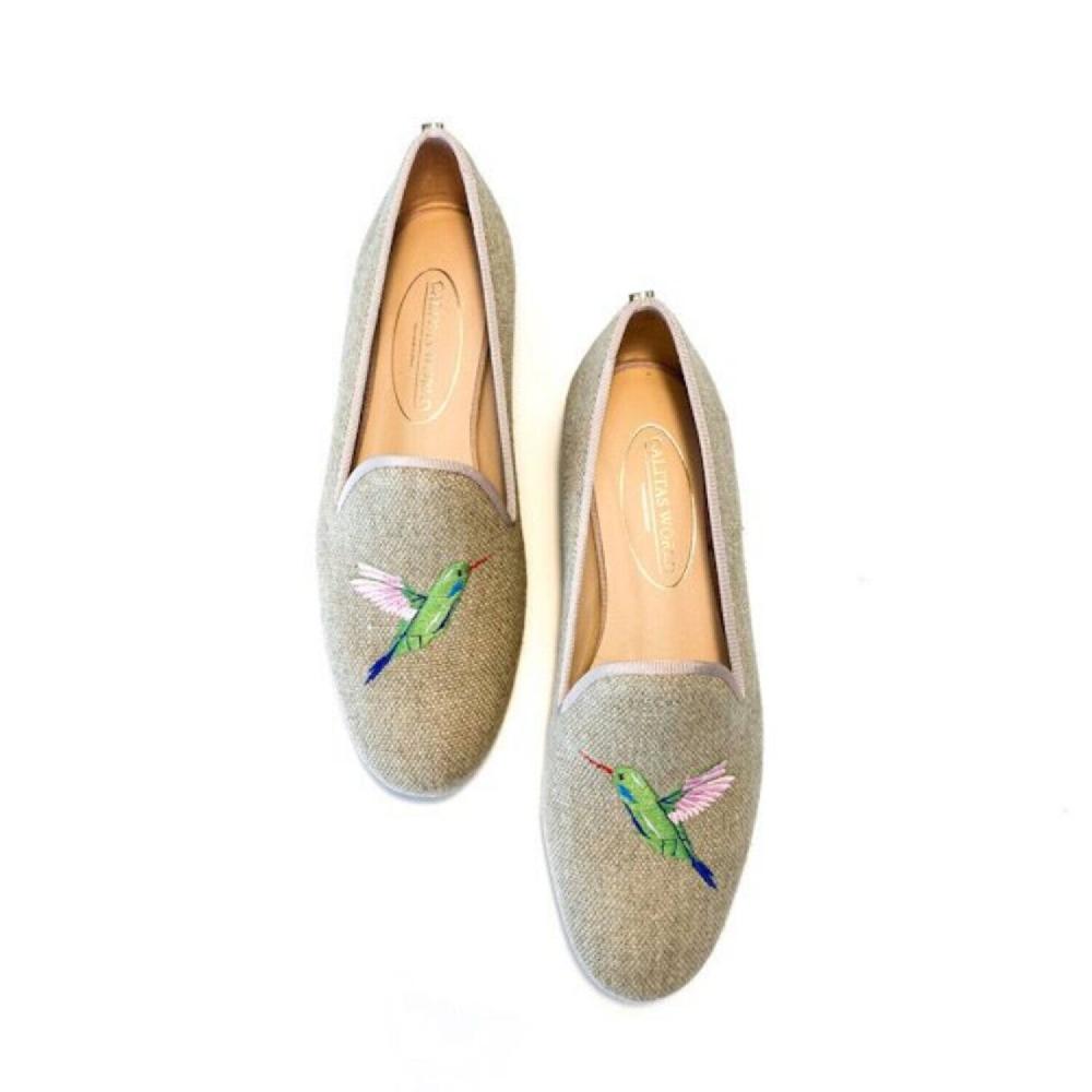 Calita Shoes LOAFERS NATURAL CO LINEN HUMMINGBIRD